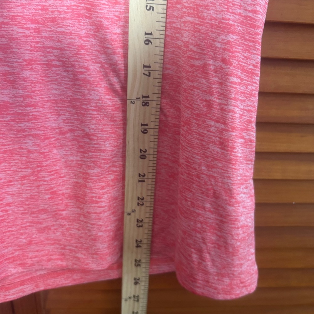 Under Armour Womens HeatGear V-Neck T-Shirt Pink Heather Space Dye Medium - Picture 4 of 6